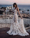 Stunning Mermaid Lace Backless Spaghetti Straps Wedding Dresses, FC5099